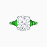 Load image into Gallery viewer, Cushion - Cut Gemstone Engagement Ring Mounting with French Cut Accent Stones - Shahin Jewelry
