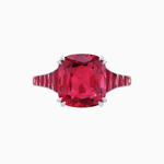 Load image into Gallery viewer, Cushion - Cut Gemstone Engagement Ring Mounting with French Cut Accent Stones - Shahin Jewelry
