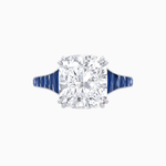 Load image into Gallery viewer, Cushion - Cut Gemstone Engagement Ring Mounting with French Cut Accent Stones - Shahin Jewelry
