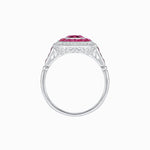 Load image into Gallery viewer, Cushion Cut Stone Engagement Ring with Spinel - Shahin Jewelry
