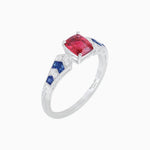 Load image into Gallery viewer, Cushion Shape Arrow Head Shank Ring with Gemstone - Shahin Jewelry