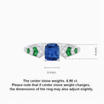 Load image into Gallery viewer, Cushion Shape Arrow Head Shank Ring with Gemstone - Shahin Jewelry