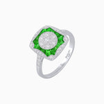 Load image into Gallery viewer, Cushion Shape Art Deco Inspired Diamond Ring in Illusion Setting - Shahin Jewelry
