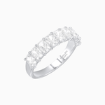 Load image into Gallery viewer, Customizable Radiant Cut Diamond Half Eternity Band - Shahin Jewelry