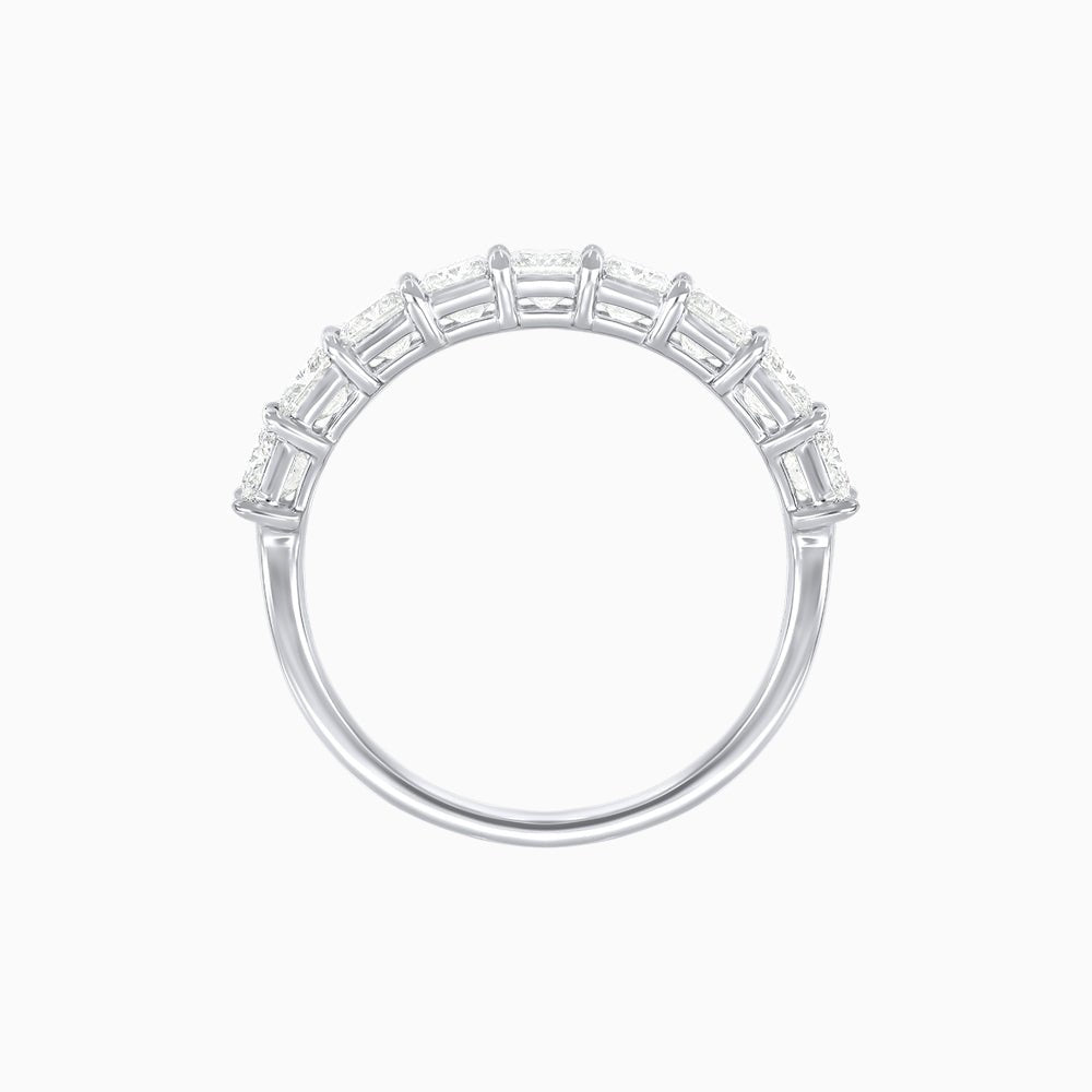 Customizable Radiant Cut Diamond Half Eternity Band - Shahin Jewelry