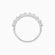 Customizable Radiant Cut Diamond Half Eternity Band - Shahin Jewelry