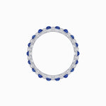 Load image into Gallery viewer, Delightful Sapphire and Diamond Full Eternity Band - Shahin Jewelry
