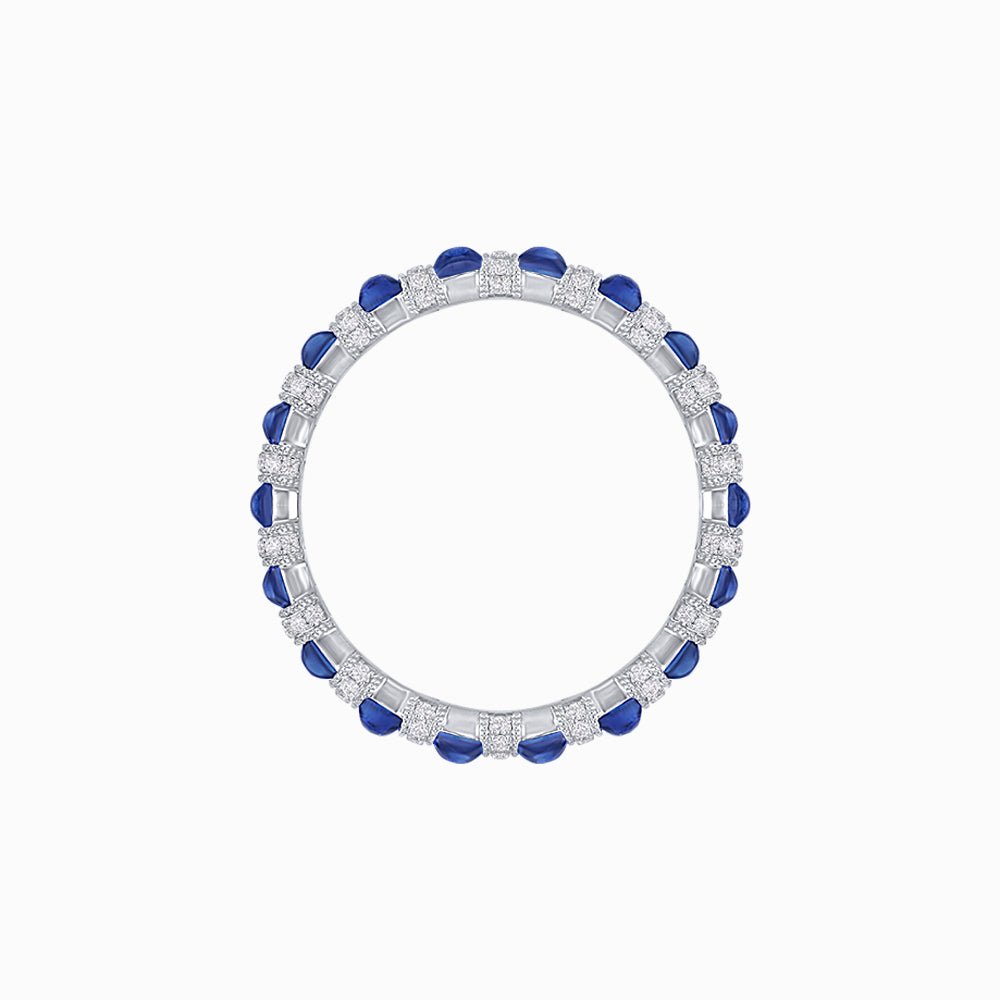 Delightful Sapphire and Diamond Full Eternity Band - Shahin Jewelry