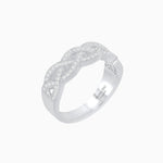 Load image into Gallery viewer, Diamond Crossover Wedding Ring - Shahin Jewelry
