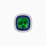 Load image into Gallery viewer, Double Halo Art Deco Style Convertible Ring Pendant with Cushion Cut Center Stone - Shahin Jewelry