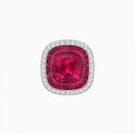 Load image into Gallery viewer, Double Halo Art Deco Style Convertible Ring Pendant with Cushion Cut Center Stone - Shahin Jewelry