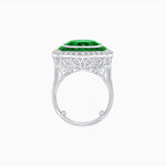 Load image into Gallery viewer, Double Halo Art Deco Style Convertible Ring Pendant with Cushion Cut Center Stone - Shahin Jewelry