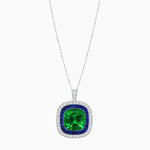 Load image into Gallery viewer, Double Halo Art Deco Style Convertible Ring Pendant with Cushion Cut Center Stone - Shahin Jewelry