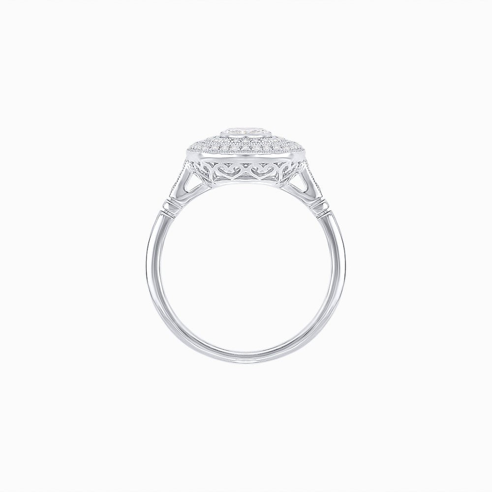 Double Halo Vintage Style Diamond Engagement Ring - Shahin Jewelry