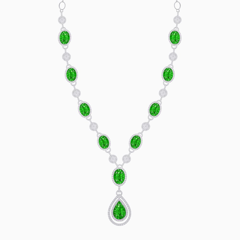 Drop Tennis Necklace - Shahin Jewelry