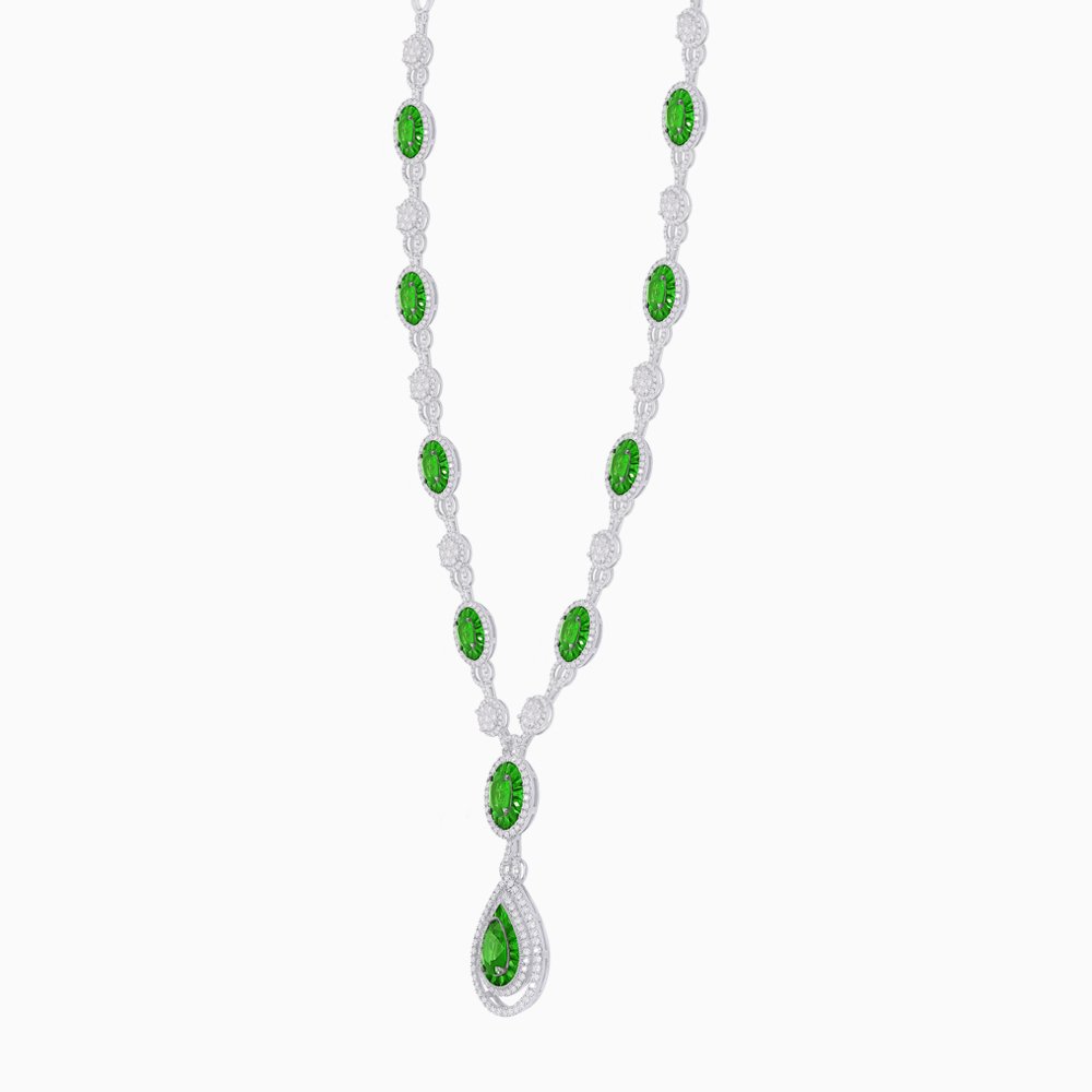 Drop Tennis Necklace - Shahin Jewelry