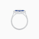 Load image into Gallery viewer, Art Deco Inspired floral Ring with Diamonds
