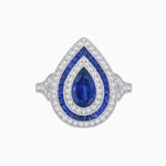 Load image into Gallery viewer, Art Deco Inspired Pear Shape Gemstone Ring