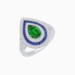 Load image into Gallery viewer, Art Deco Inspired Pear Shape Gemstone Ring