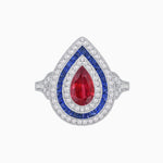 Load image into Gallery viewer, Art Deco Inspired Pear Shape Gemstone Ring
