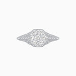 Load image into Gallery viewer, Edwardian Inspired Hexagonal Ring with Round Illusion-Set Diamonds - Shahin Jewelry