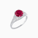 Load image into Gallery viewer, Edwardian Inspired Hexagonal Round Center Mounting Ring - Shahin Jewelry