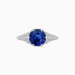 Load image into Gallery viewer, Edwardian Inspired Hexagonal Round Center Mounting Ring - Shahin Jewelry