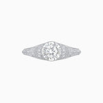 Load image into Gallery viewer, Edwardian Inspired Round Center Filigree Mounting Ring - Shahin Jewelry