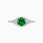 Load image into Gallery viewer, Edwardian Inspired Round Cut Filigree Engagement Ring - Shahin Jewelry