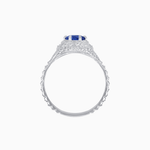 Load image into Gallery viewer, Edwardian Inspired Round Cut Filigree Engagement Ring - Shahin Jewelry