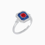 Load image into Gallery viewer, Elegant Art Deco - Inspired Halo Ring with Cushion Cut Center (Mounting) - Shahin Jewelry
