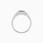 Load image into Gallery viewer, Elegant Art Deco - Inspired Halo Ring with Cushion Cut Center (Mounting) - Shahin Jewelry
