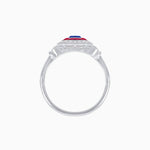 Load image into Gallery viewer, Elegant Art Deco - Inspired Halo Ring with Cushion Cut Center (Mounting) - Shahin Jewelry
