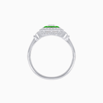 Load image into Gallery viewer, Elegant Art Deco - Inspired Halo Ring with Cushion Cut Center (Mounting) - Shahin Jewelry
