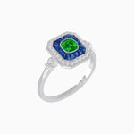 Load image into Gallery viewer, Elegant Art Deco - Inspired Halo Ring with Cushion Cut Center (Mounting) - Shahin Jewelry
