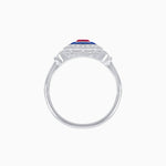 Load image into Gallery viewer, Elegant Art Deco - Inspired Halo Ring with Cushion Cut Center (Mounting) - Shahin Jewelry

