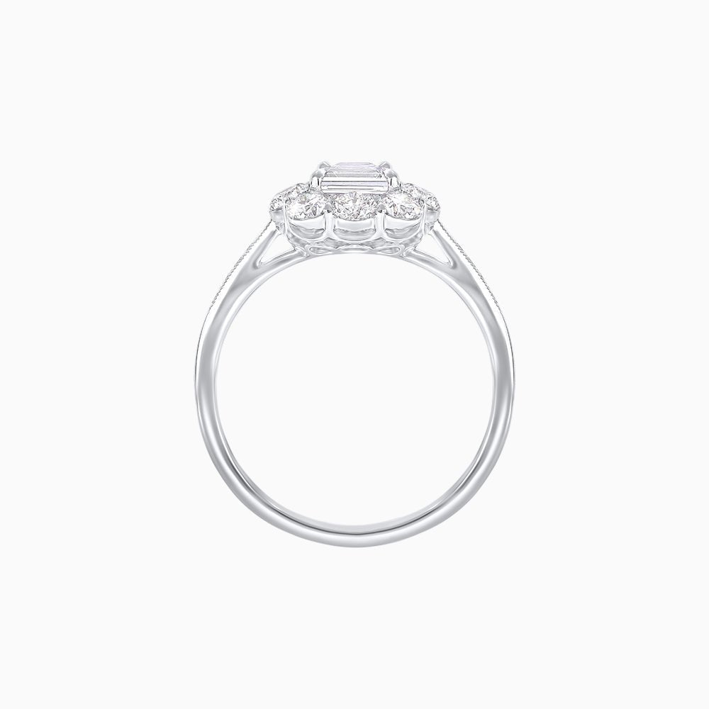 Elegant Asscher Cut Ring with Vintage Flair - Shahin Jewelry