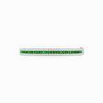 Load image into Gallery viewer, Elegant Three - Row Gemstone Bangle with Diamond Accents - Shahin Jewelry
