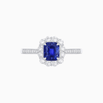 Load image into Gallery viewer, Emerald Cut Center Stone Cluster Ring - Mounting - Shahin Jewelry