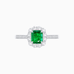 Load image into Gallery viewer, Emerald Cut Center Stone Cluster Ring - Mounting - Shahin Jewelry