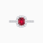 Load image into Gallery viewer, Emerald Cut Center Stone Cluster Ring - Mounting - Shahin Jewelry