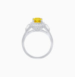 Load image into Gallery viewer, Emerald-Cut Diamond Halo Cocktail Ring with Baguette Accents - Shahin Jewelry