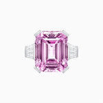 Load image into Gallery viewer, Emerald-Cut Engagement Ring with Tapered Baguette Fan Sides - Shahin Jewelry