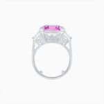 Load image into Gallery viewer, Emerald-Cut Engagement Ring with Tapered Baguette Fan Sides - Shahin Jewelry