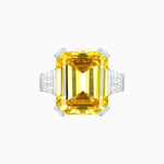 Load image into Gallery viewer, Emerald-Cut Engagement Ring with Tapered Baguette Fan Sides - Shahin Jewelry