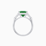 Load image into Gallery viewer, Emerald-Cut Engagement Ring with Tapered Baguette Side Stones - Shahin Jewelry