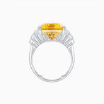 Load image into Gallery viewer, Emerald Cut Gemstone Ring with Step-Down Diamond Shoulders - Shahin Jewelry