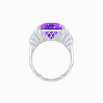 Load image into Gallery viewer, Emerald Cut Gemstone Ring with Step-Down Diamond Shoulders - Shahin Jewelry
