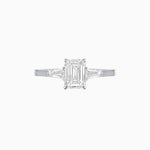 Load image into Gallery viewer, Emerald Cut Three-Stone Art Deco Inspired Engagement Ring - Shahin Jewelry