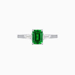 Load image into Gallery viewer, Emerald Cut Three-Stone Art Deco Inspired Engagement Ring - Shahin Jewelry